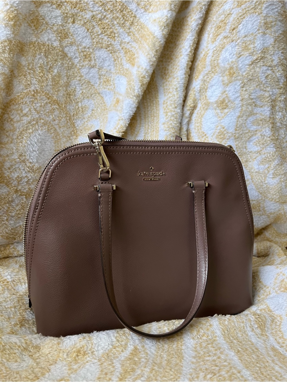 Kate Spade Mauve Leather Dome Satchel